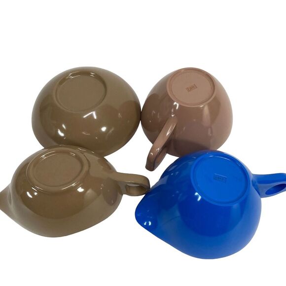 Vtg 60's Coffee Cups Mugs Lot 20 pieces Melamine Blue Pink‎ Green Teal Brown Tan - Picture 15 of 15